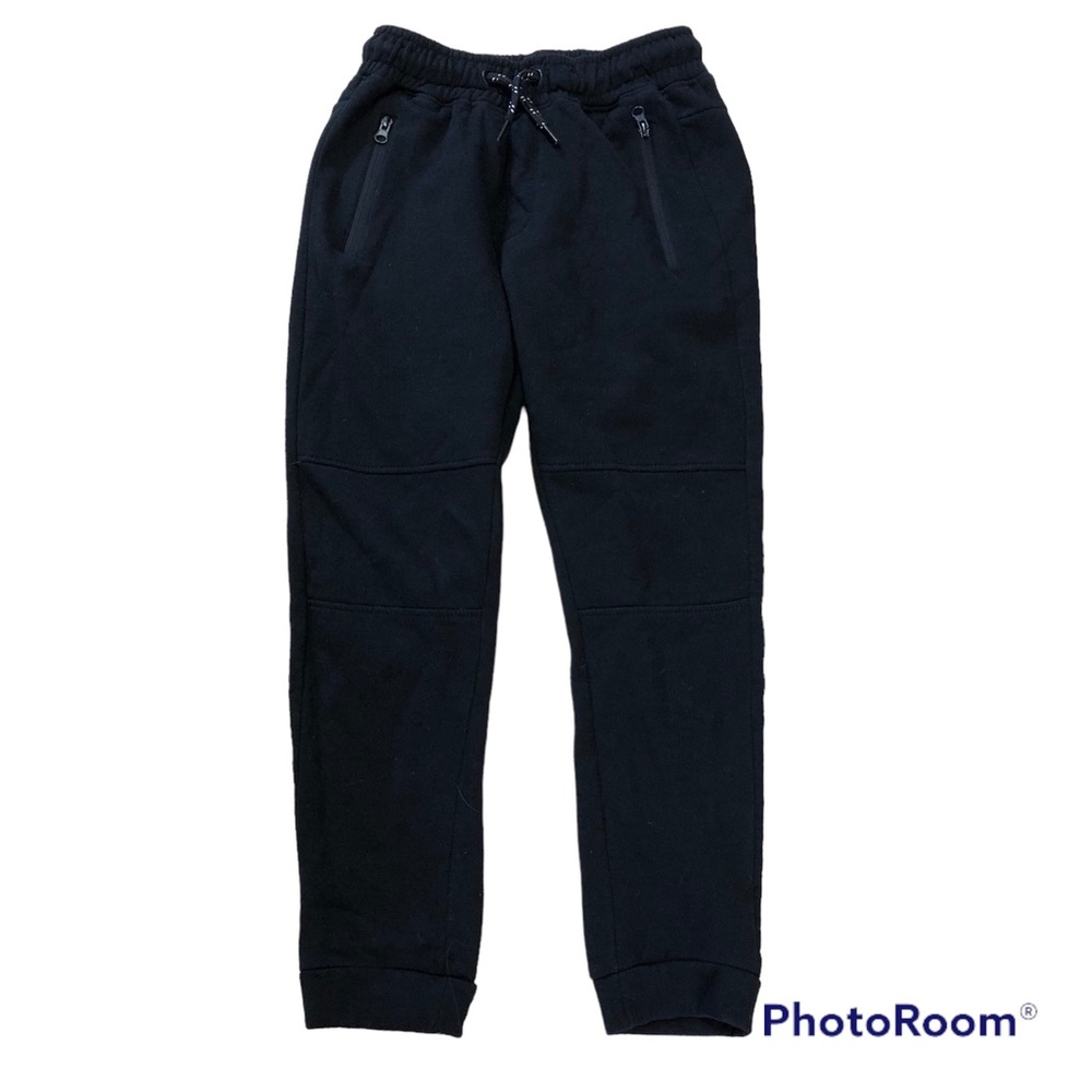 Tony Hawk sweatpants joggers Boys size Large 14/16 zip pockets Black- skater